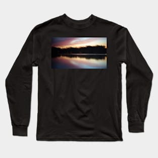 Pink Sunset Symmetrical Reflection Long Sleeve T-Shirt